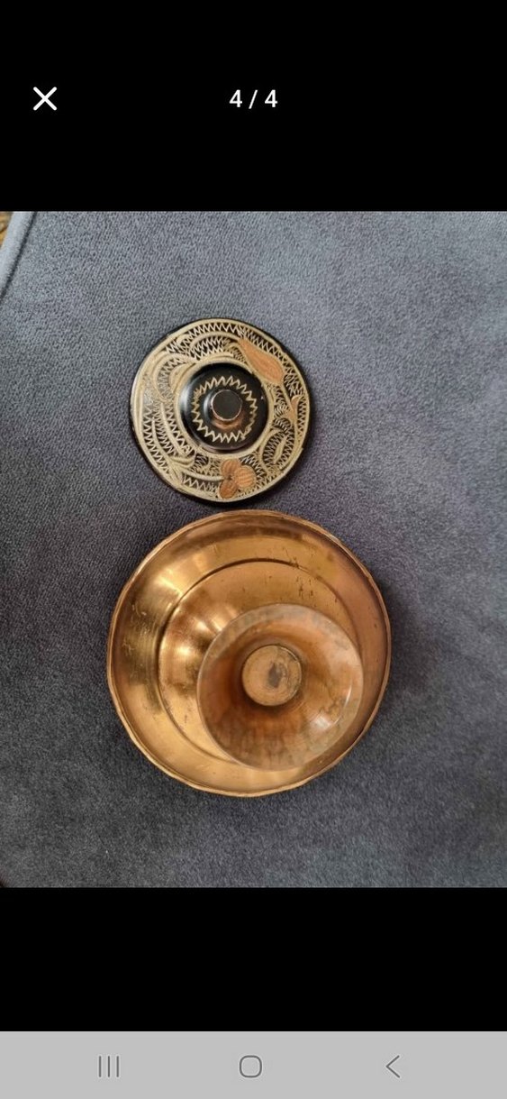 Bakır Altın Renkli Dekoratif Vazo - Görsel 2