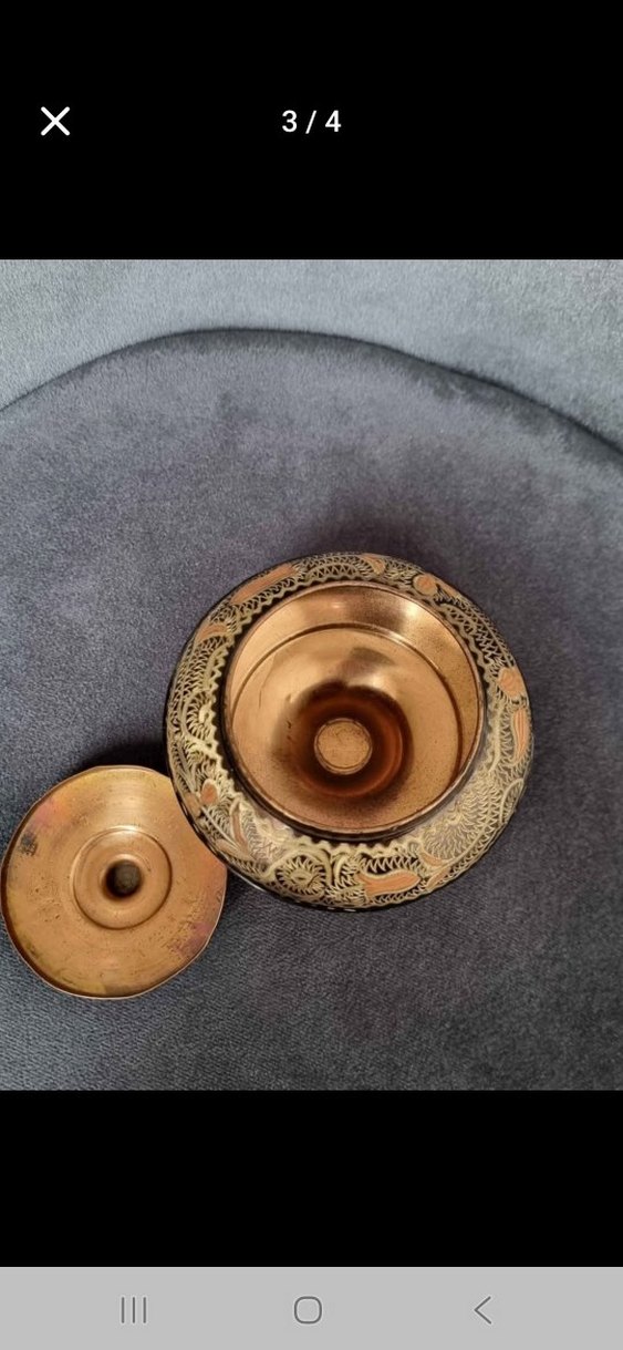 Bakır Altın Renkli Dekoratif Vazo - Görsel 3