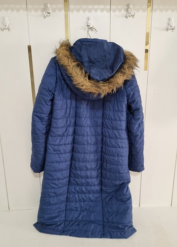 Tuğba marka Mavi Midi Kadın Kışlık Fermuarlı Mont - Görsel 4
