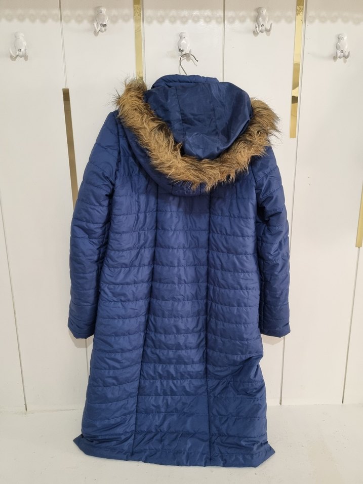 Tuğba marka Mavi Midi Kadın Kışlık Fermuarlı Mont - Görsel 4