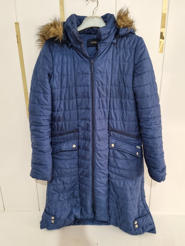 Tuğba marka Mavi Midi Kadın Kışlık Fermuarlı Mont - Görsel 2