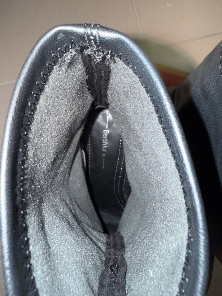 Kadın Siyah Deri Topuklu Goth Bot - Görsel 3