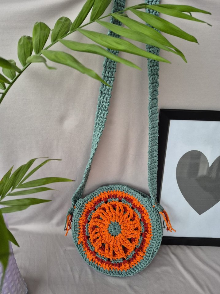 örgü Çok Renkli  Çanta - Görsel 2