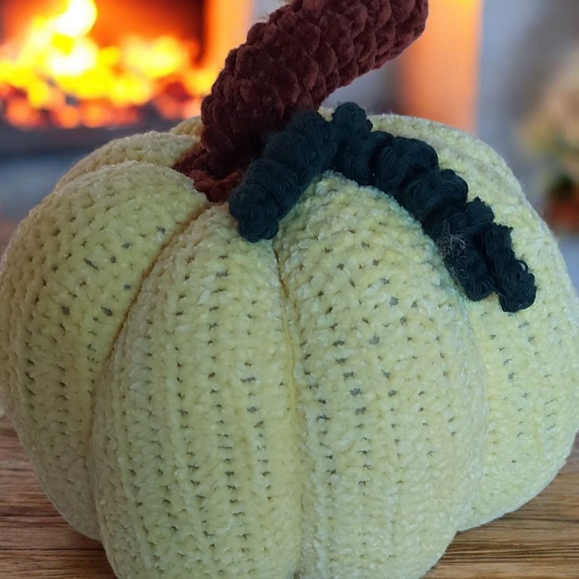 dekoratif bal kabağı kırlent - Görsel 2