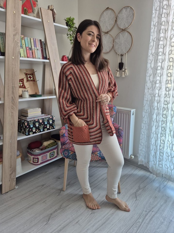 altıgen hırka - Görsel 2