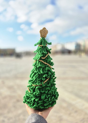 El Yapımı Yeşil Yılbaşı Ağacı Süsü - Görsel 2