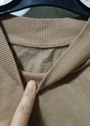 Bej Bol Kesim Kadın Sweatshirt - Görsel 3