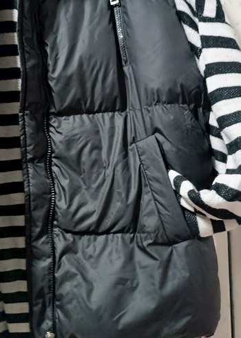 Kemerli Siyah Midi Yelek - Görsel 6