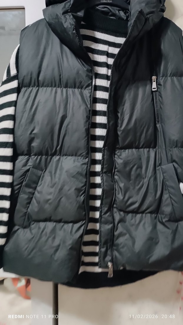 Kemerli Siyah Midi Yelek - Görsel 3