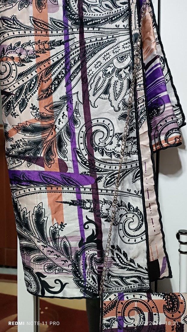 Zincir Detaylı Çok Renkli Kadın Clutch Çanta - Görsel 4