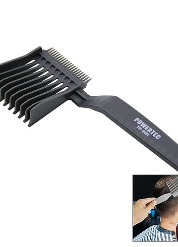 POWERTEC TR-0001 SAÇ KESİMİ ŞEKİLLENDİRİCİ TARAK PLASTİK ( ÇİFT 