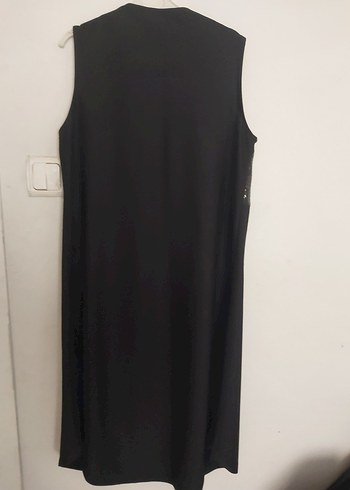 Siyah Uzun Parlak Kadın Yelek - Görsel 3