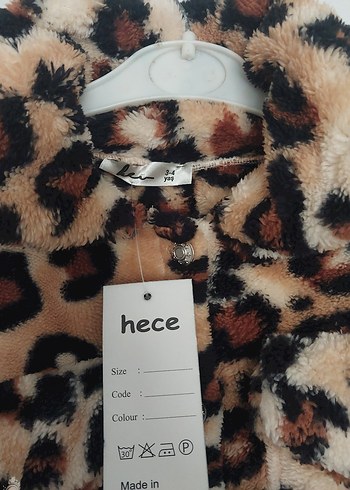 Leopar Desenli Kahverengi  Kürklü çocuk montu - Görsel 2