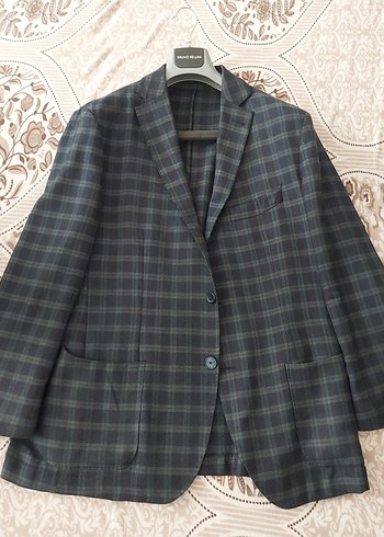 BRUNO BELLINI MARKA EKOSELI %100 YÜN ERKEK CEKETİ  56 beden 6dr - Görsel 3