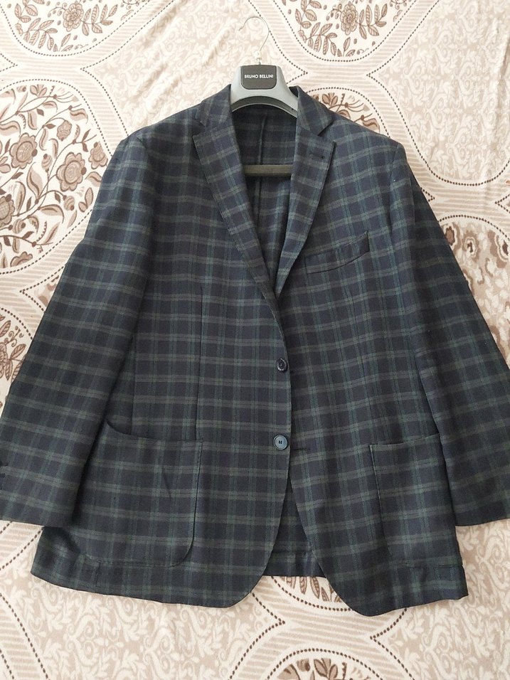 BRUNO BELLINI MARKA EKOSELI %100 YÜN ERKEK CEKETİ  56 beden 6dr - Görsel 4