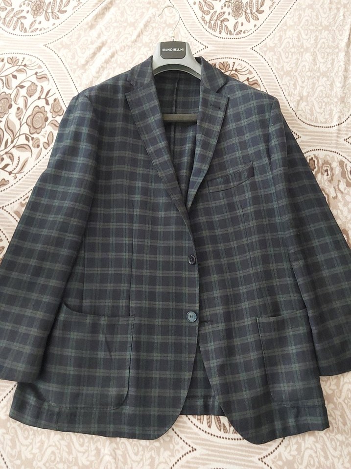 BRUNO BELLINI MARKA EKOSELI %100 YÜN ERKEK CEKETİ  56 beden 6dr - Görsel 3