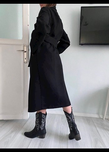 xl Beden siyah Renk Bayan kaşe kaban yeni sezon