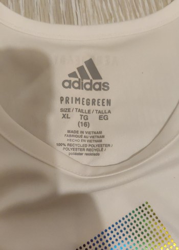 Kadın XL beyaz baskılı kısa kollu tişört - Görsel 4