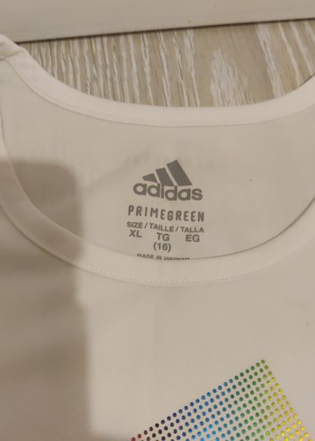 Kadın XL beyaz baskılı kısa kollu tişört - Görsel 2