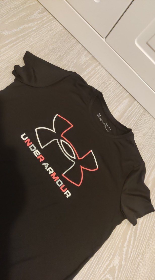 38 40 beden kadın Siyah Baskılı spor tişört - Görsel 2