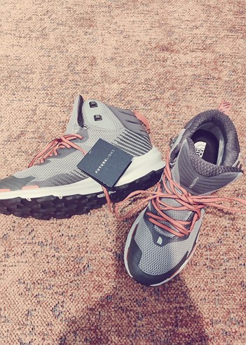 Gri North face erkek Spor Ayakkabı Bağcıklı - Görsel 3