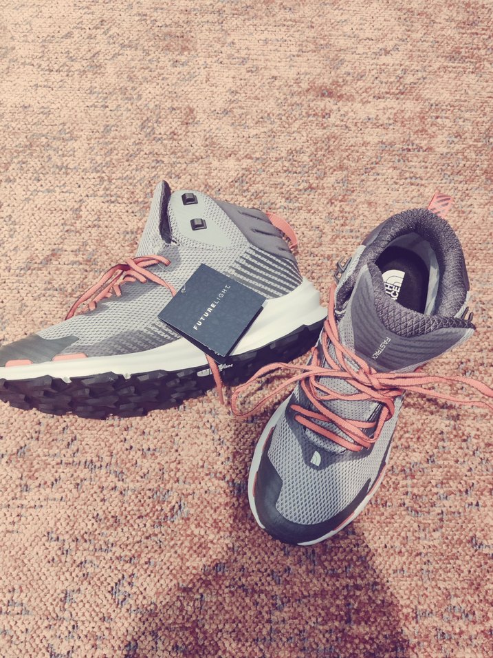 Gri North face erkek Spor Ayakkabı Bağcıklı - Görsel 3