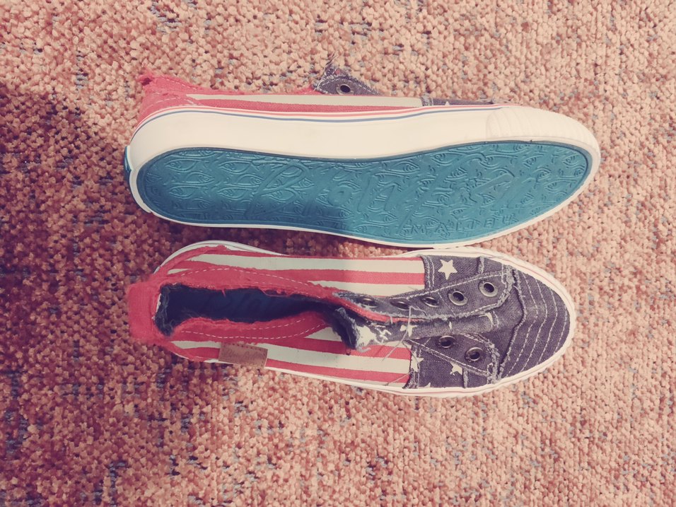 Kadın Çok Renkli Denim Bağcıksız Sneakers - Görsel 3