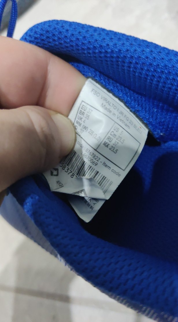 Mavi renk Erkek ve kız Çocuk halı saha krampon Ayakkabı - Görsel 5