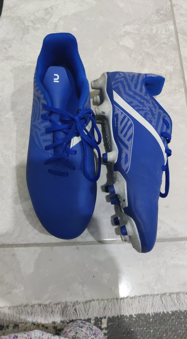 Mavi renk Erkek ve kız Çocuk halı saha krampon Ayakkabı - Görsel 2