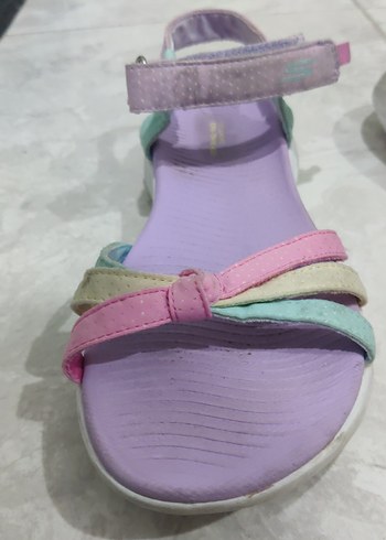 Kız Çocuk Renkli Bağcıklı Sandalet - Görsel 5