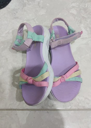 Kız Çocuk Renkli Bağcıklı Sandalet - Görsel 3