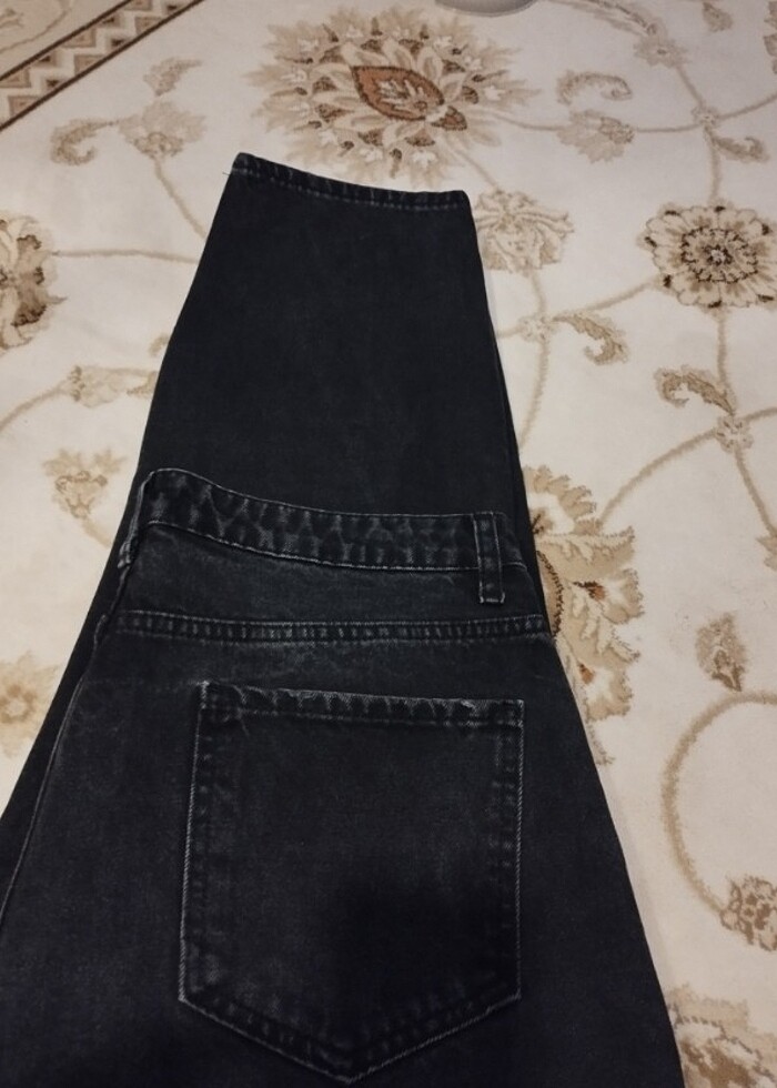 Jeans siyah yıkamalı kot - Görsel 2