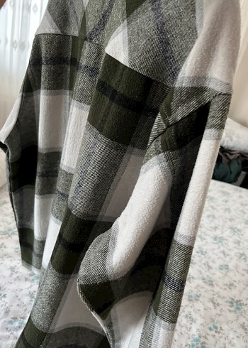 Düğmeli Ekose Gri Kadın ceket - Görsel 8