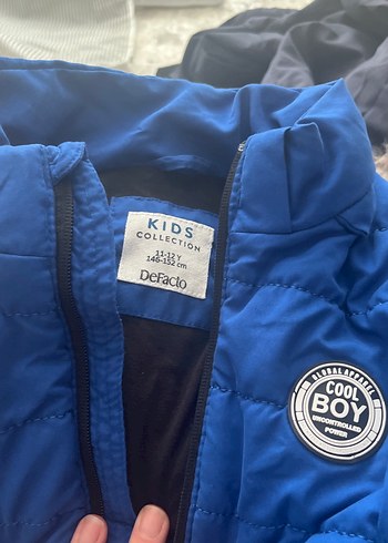 Parlak Mavi Fermuarlı Erkek Çocuk Kabanı - Görsel 2