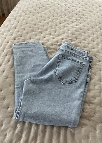 Gri Bağlama Desenli Dar Kesim Kadın Kot Pantolon - Görsel 9