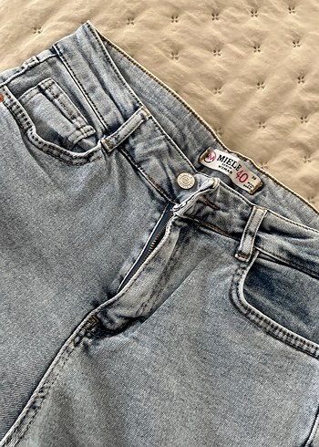 Gri Bağlama Desenli Dar Kesim Kadın Kot Pantolon - Görsel 5