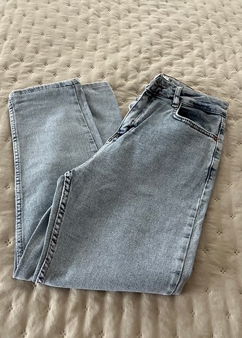 Gri Bağlama Desenli Dar Kesim Kadın Kot Pantolon - Görsel 8