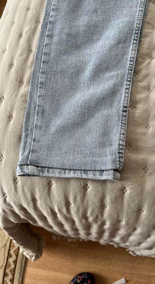 Gri Bağlama Desenli Dar Kesim Kadın Kot Pantolon - Görsel 3