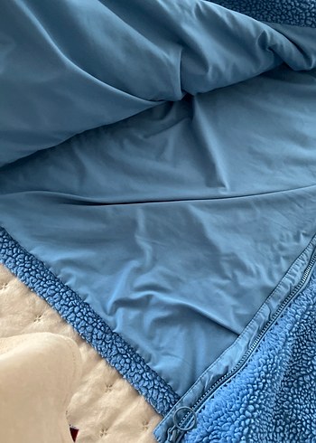 Mavi Fermuarlı Kadın Polar Ceket - Görsel 5