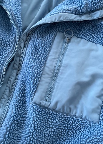 Mavi Fermuarlı Kadın Polar Ceket - Görsel 4