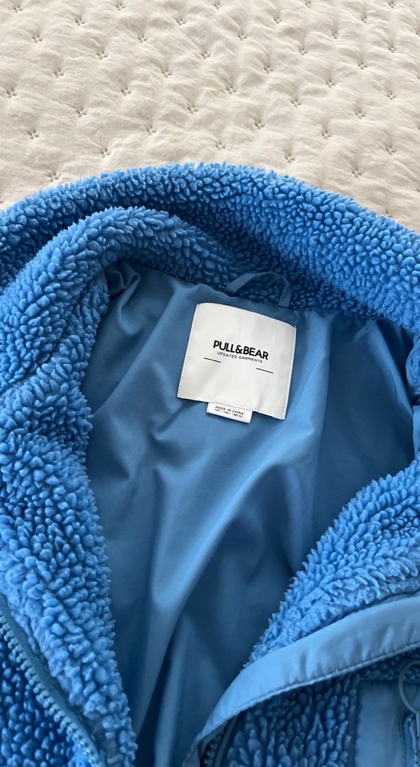 Mavi Fermuarlı Kadın Polar Ceket - Görsel 2