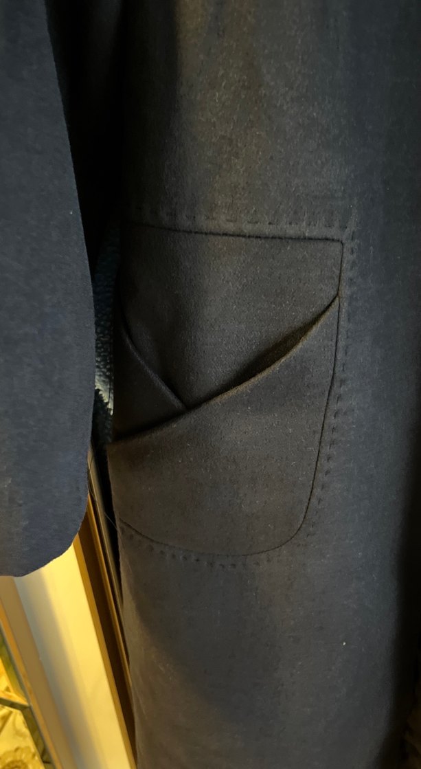 Düğmeli Gri Midi Kaban - Görsel 3