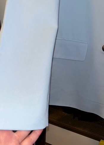 Mavi Düğmeli Kadın Blazer Ceket - Görsel 3