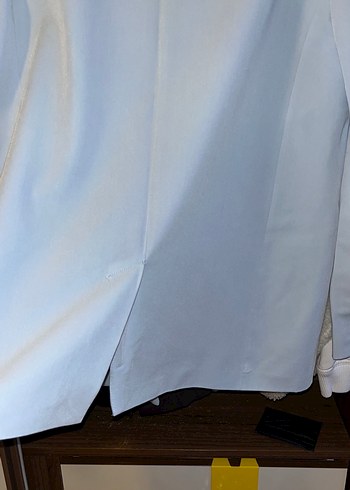 Mavi Düğmeli Kadın Blazer Ceket - Görsel 4