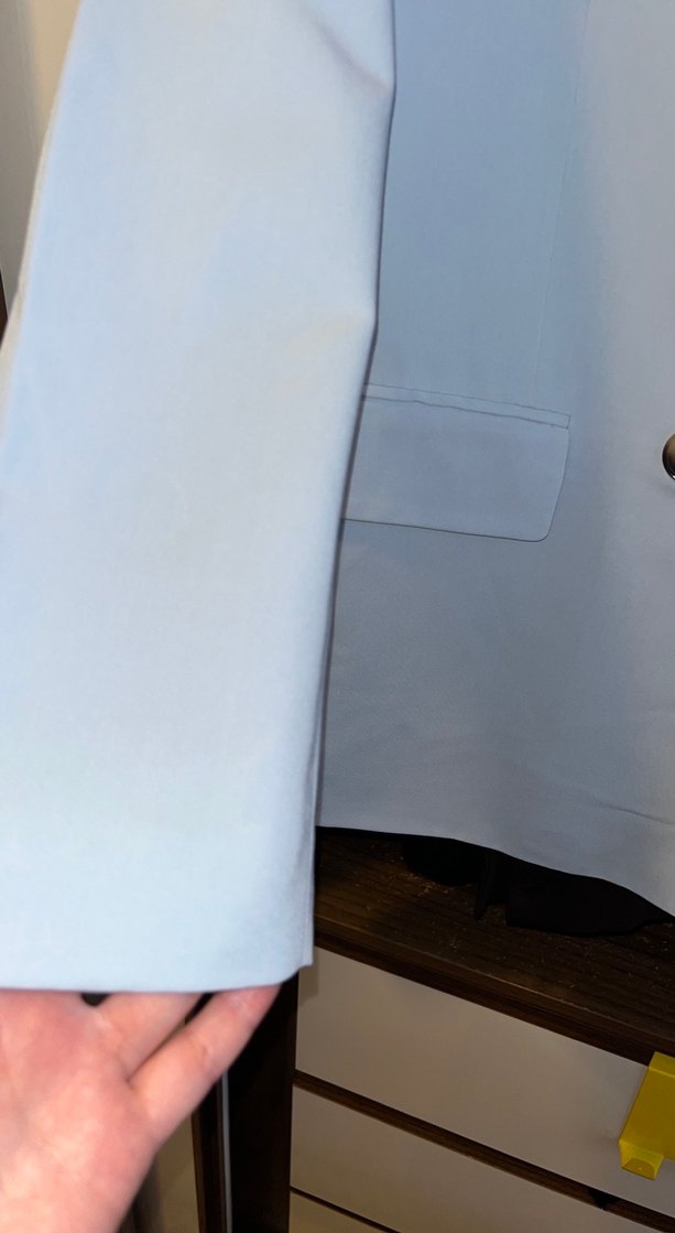 Mavi Düğmeli Kadın Blazer Ceket - Görsel 3