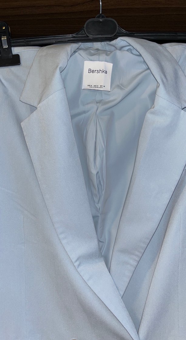 Mavi Düğmeli Kadın Blazer Ceket - Görsel 2