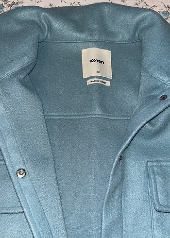 Gri Düğmeli Midi Kadın Kaban - Görsel 2