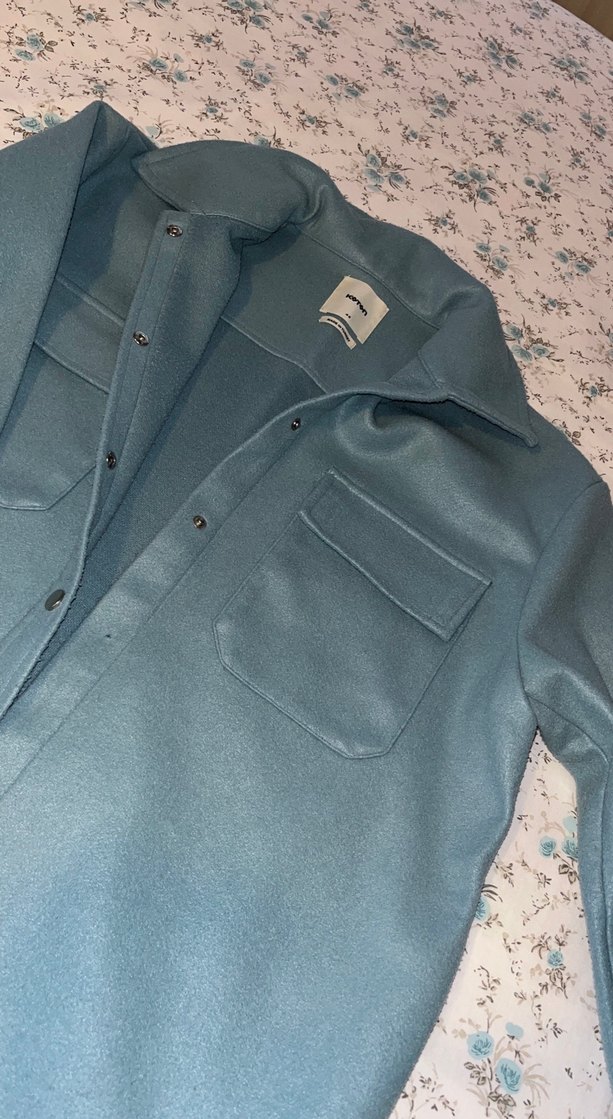 Gri Düğmeli Midi Kadın Kaban - Görsel 4