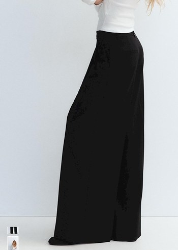 Siyah Midi Kadın Pantolon - Görsel 3