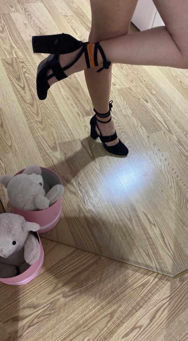 Siyah Çizgili Platform Topuklu Kadın Ayakkabı - Görsel 4